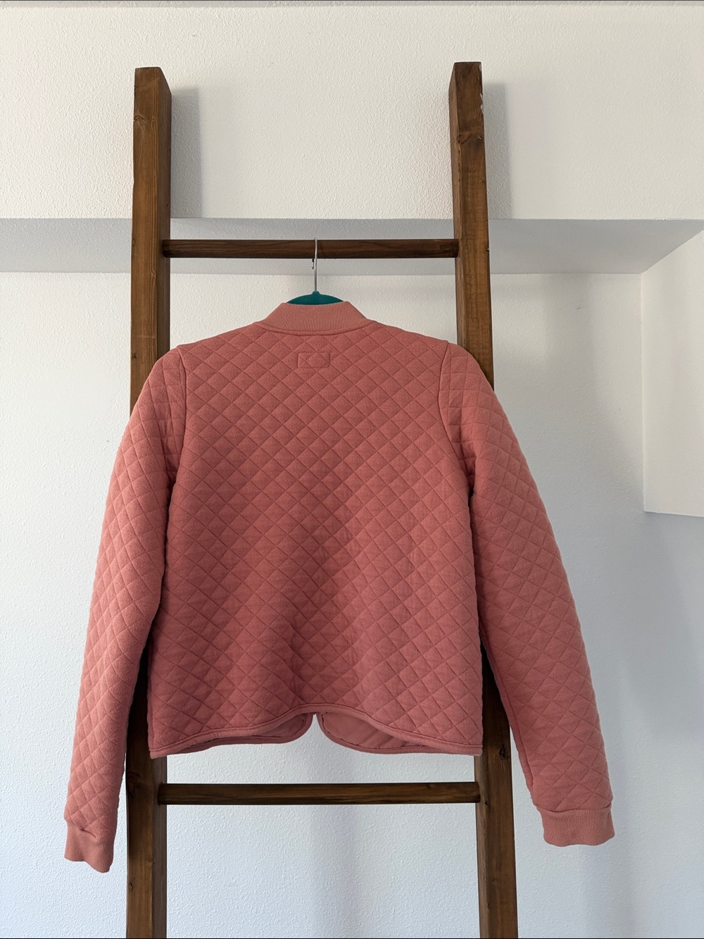 Marine Layer Quilted Dusty Rose Pink Bomber Jacket - Picture 4 of 4